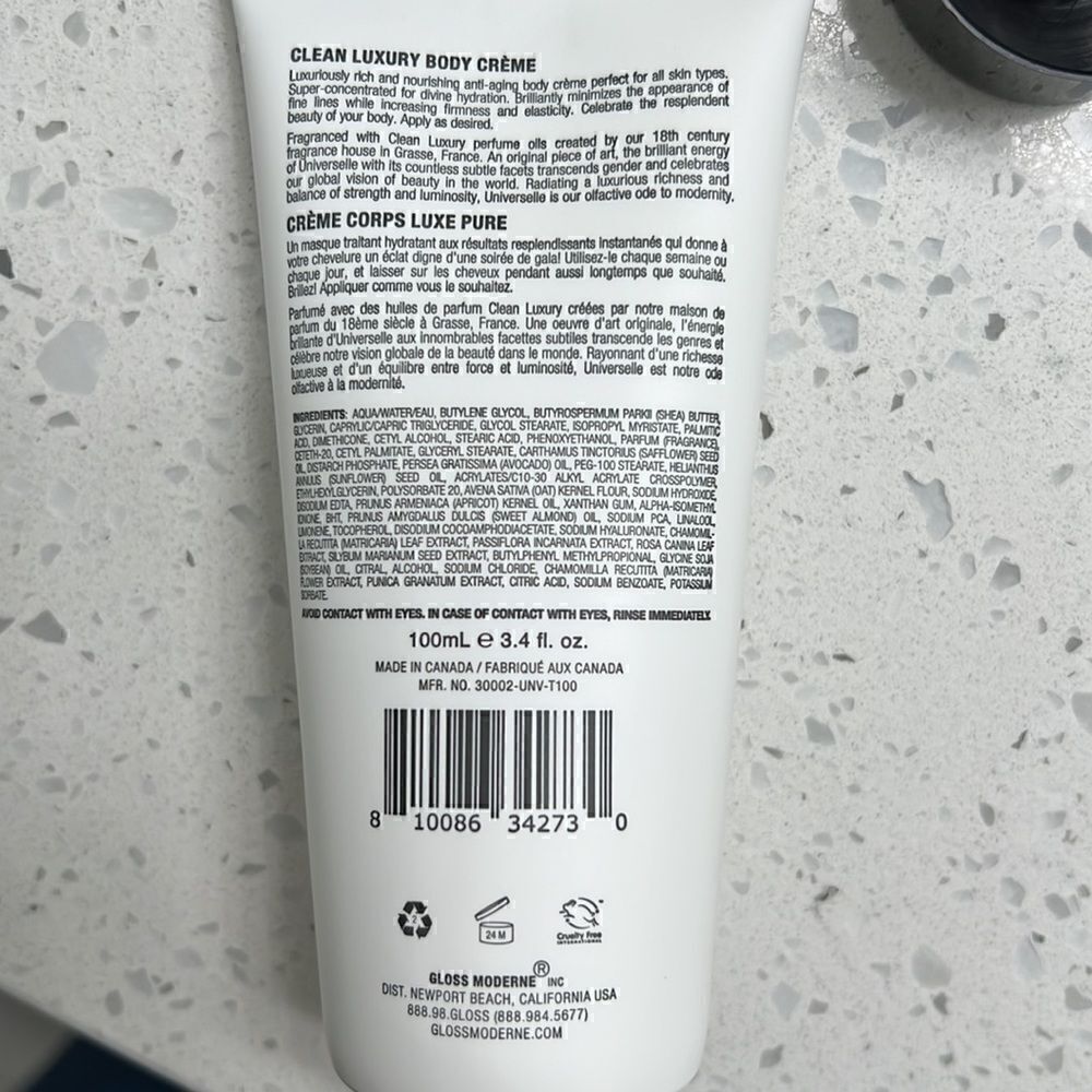 Gloss Moderne "Universelle" Vegan Clean luxury body cream Still sealed! - Picture 4 of 4